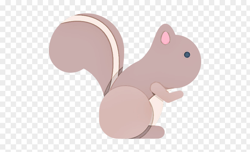 Squirrel Cartoon Pink Nose Tail PNG