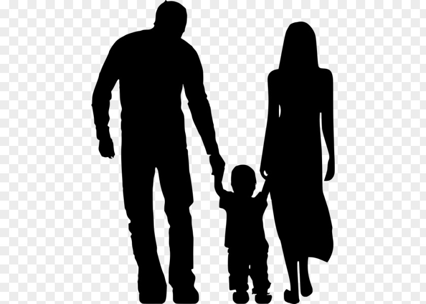 Family Pictures Blackandwhite People Silhouette PNG