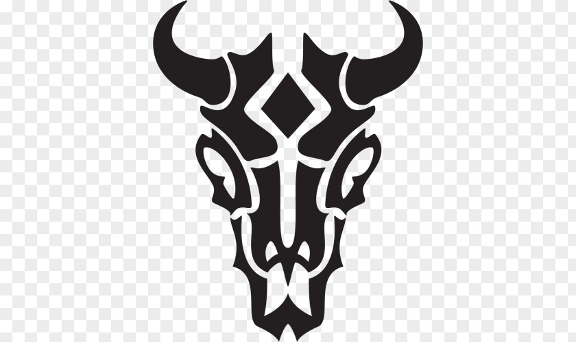 TRIBAL ANIMAL Cattle Bull Decal Paper PNG