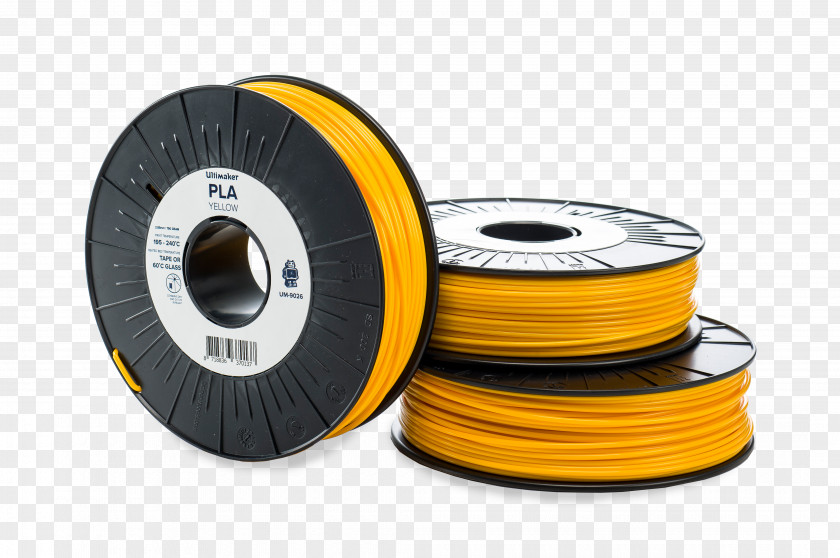Yellow Tape Ultimaker 3D Printing Filament Polylactic Acid Acrylonitrile Butadiene Styrene PNG