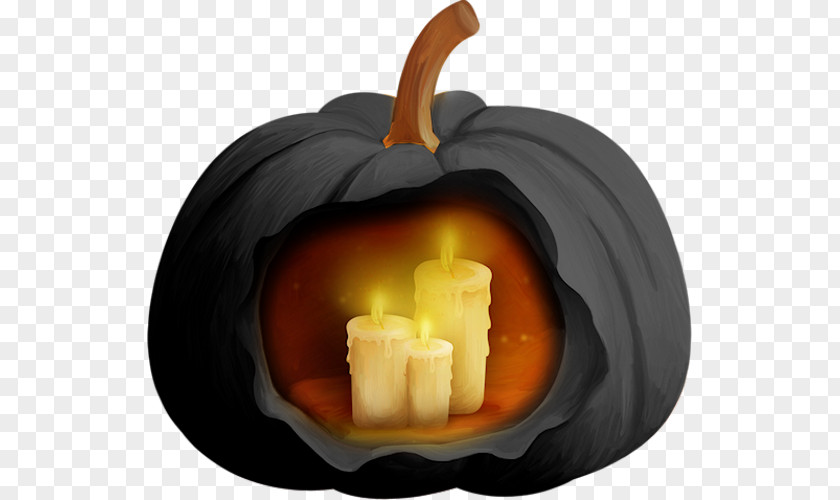 Candle Fruit Halloween Pumpkin Art PNG