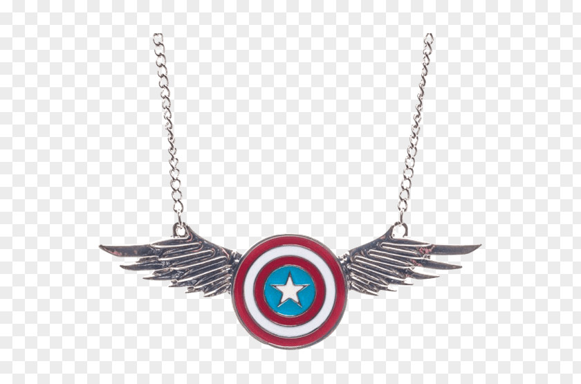 Captain America Locket Necklace Body Jewellery PNG