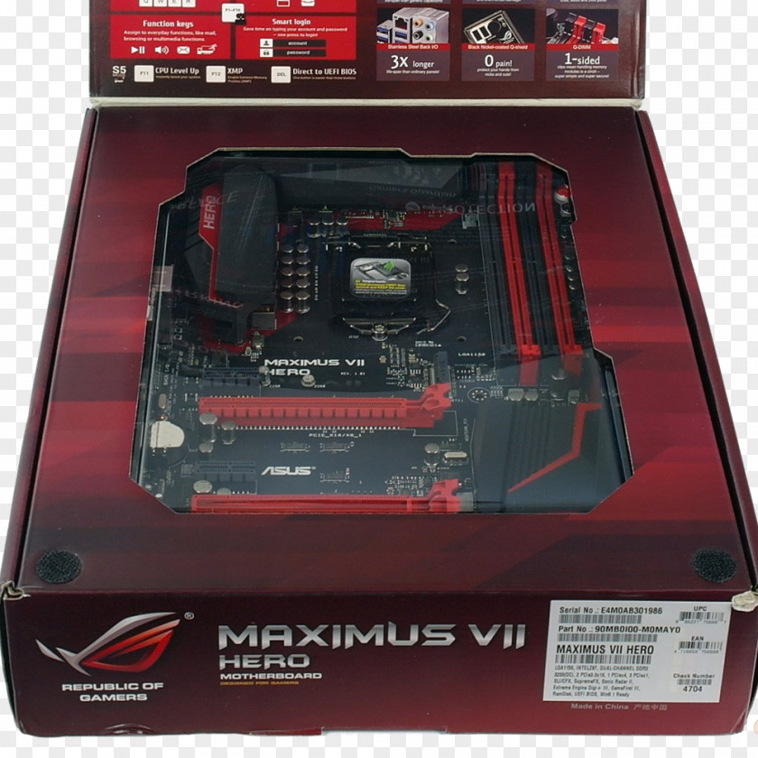Computer Motherboard Hardware ASUS Maximus VII Hero Corsair Hydro Series CPU Cooler PNG