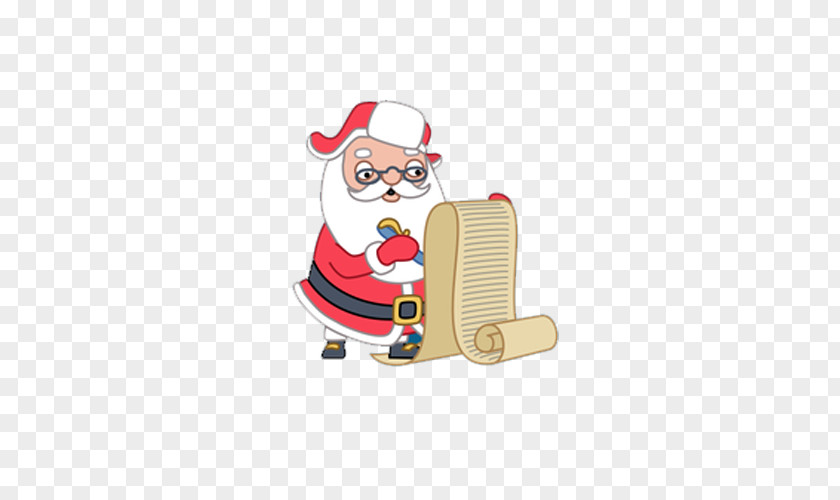 Hand-painted Santa Claus Wish List ICO Icon PNG