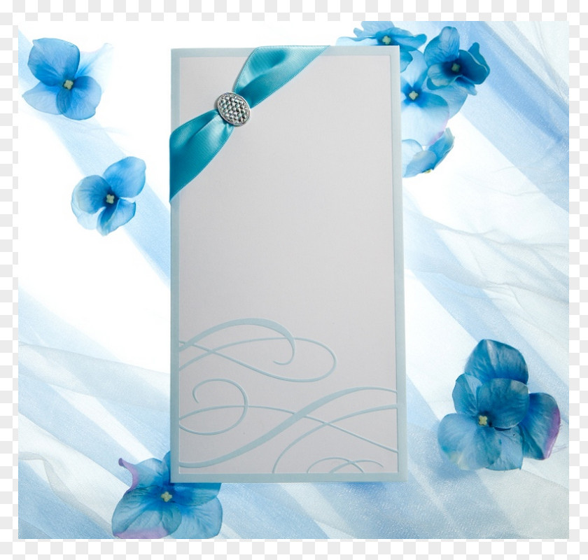 Wedding Invitation Paper Convite Blue PNG