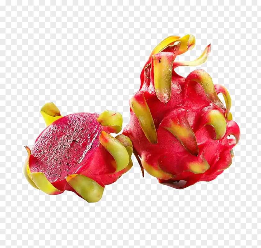 Cut Dragon Fruit Pitaya Red Meat Auglis PNG