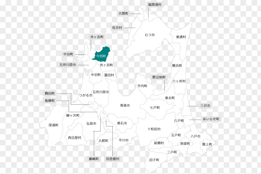 Map Aomori Prefecture Diagram Angle PNG