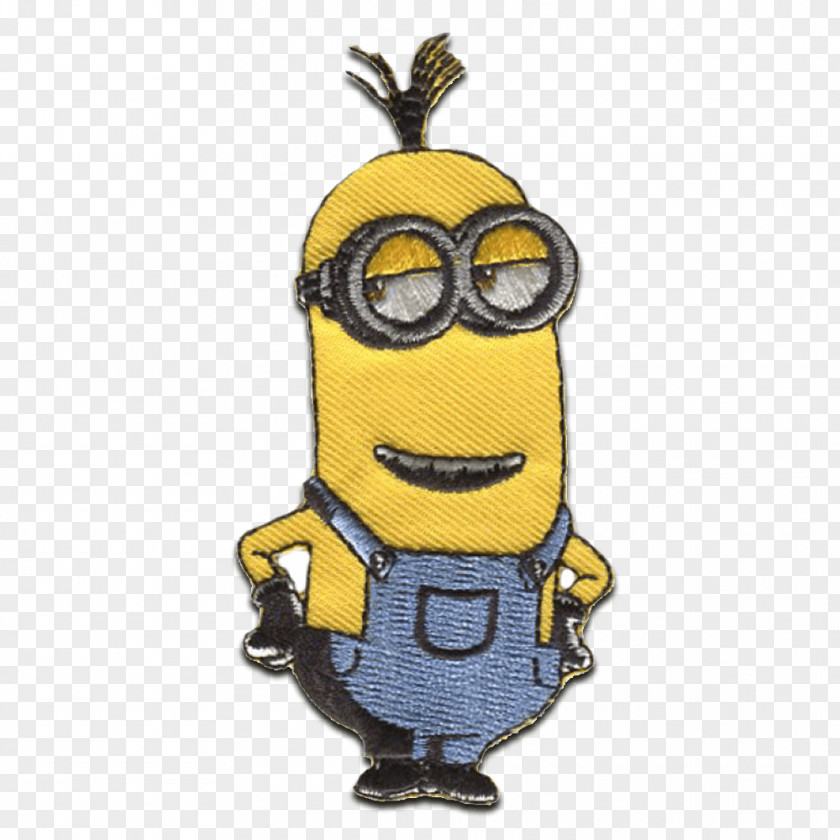 Minion Kevin The Bob Yellow Embroidered Patch Blue PNG