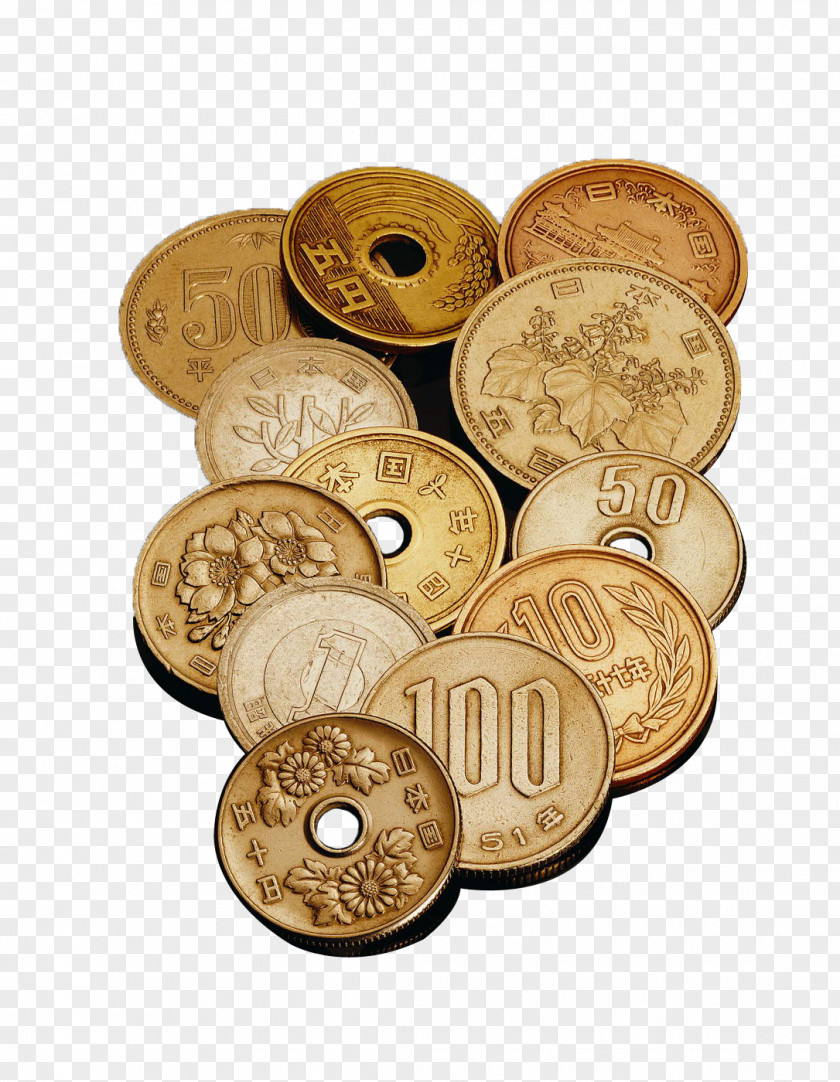 Pile-yen Coin Japanese Yen Money PNG