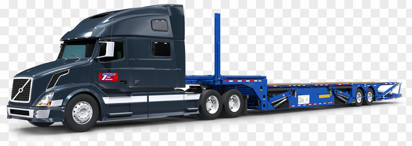 Semi Trailer Cargo Mover Tracking Car Carrier PNG