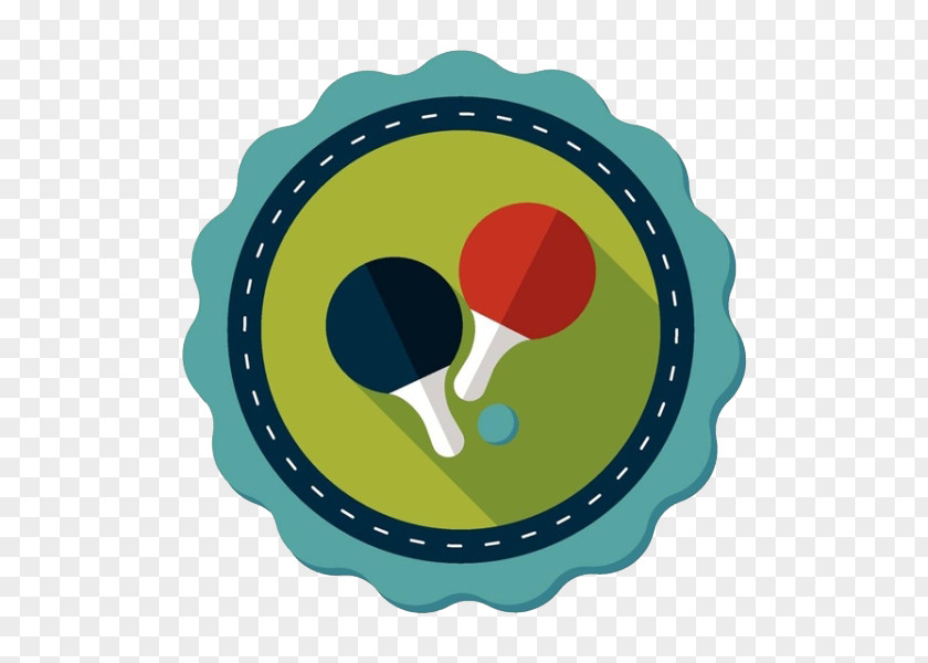 Blue Table Tennis Bat Icon PNG