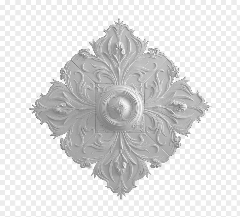 R103 Rosette Rozet Ornament Art Nouveau Ceiling PNG