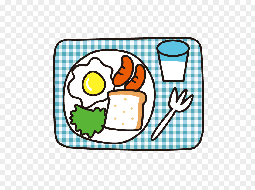 Hand-painted Cartoon Breakfast Roti Buffet Milk Clip Art PNG