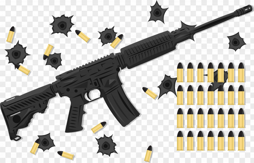 Shot Vector Firearm Bullet Machine Gun PNG
