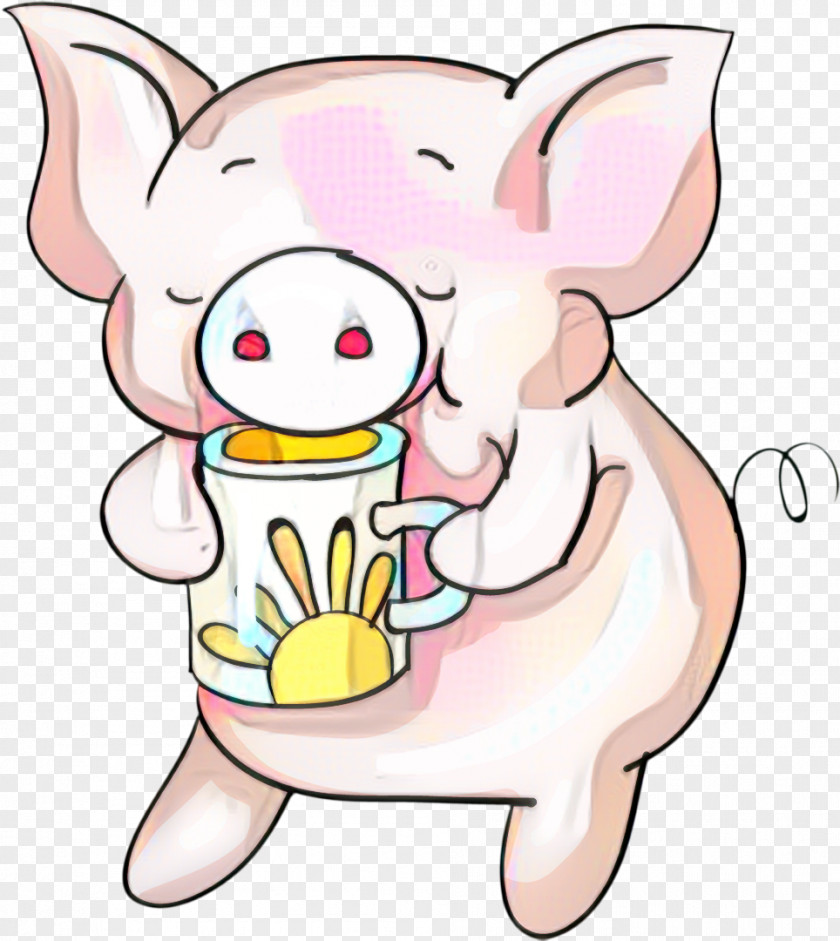 Tail Pleased Pig Cartoon PNG