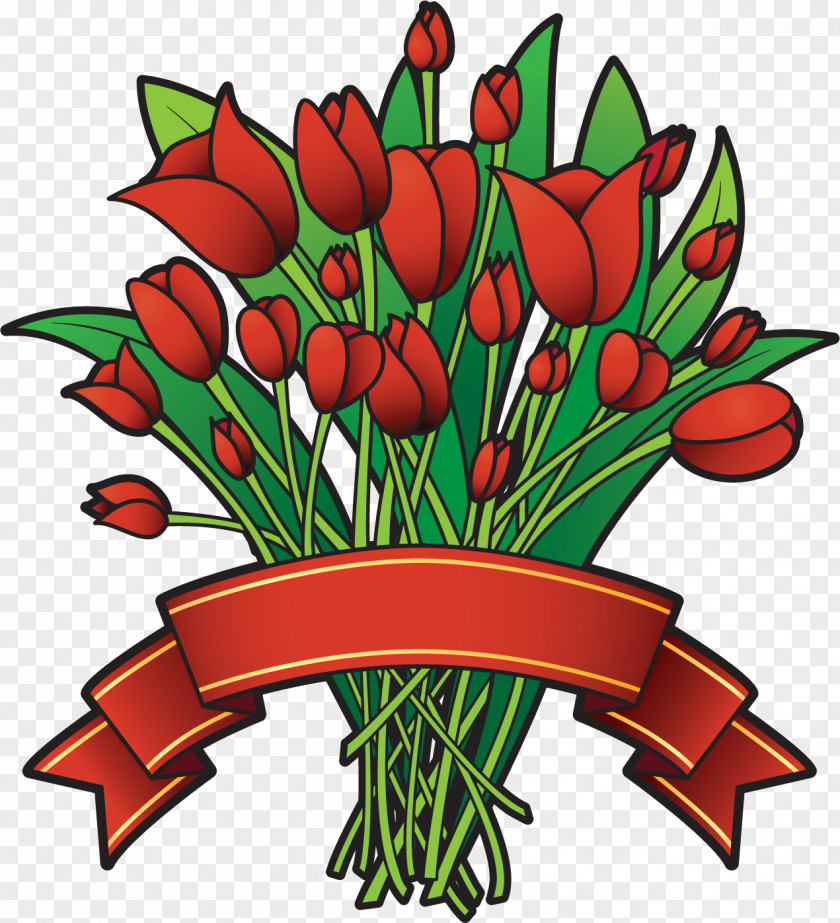 Tulip Floral Design Cut Flowers Clip Art PNG