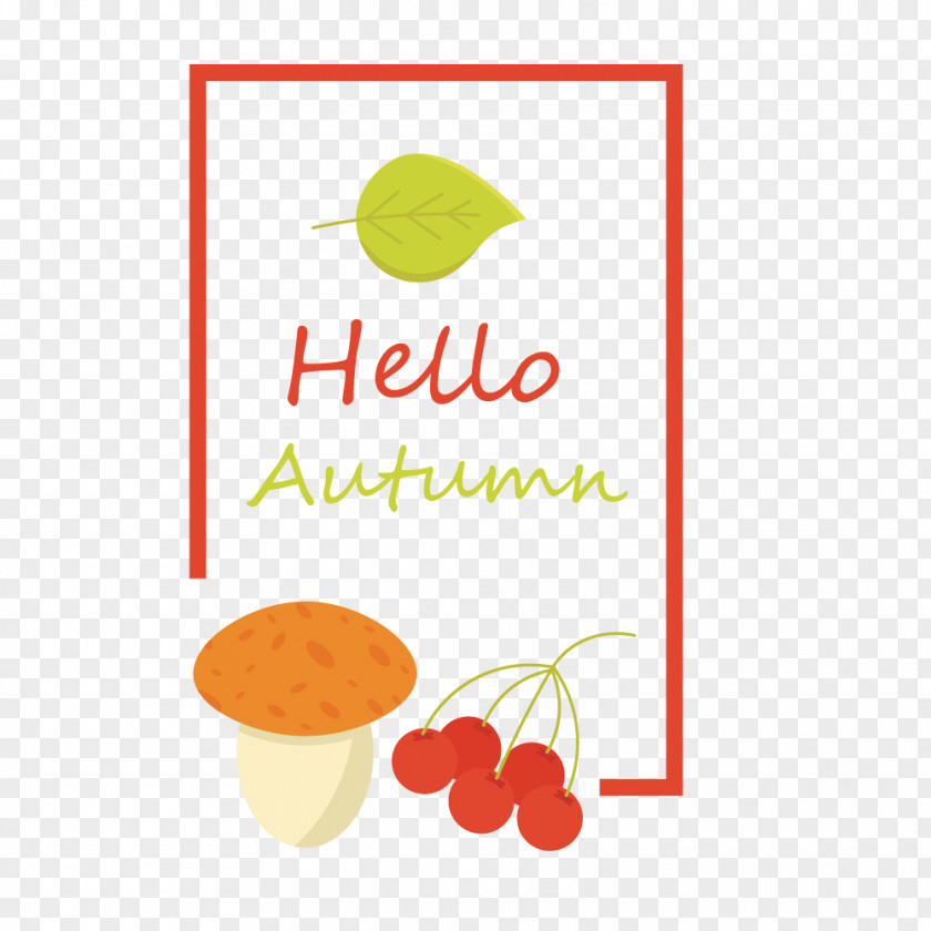 Hello Fall Borders Clip Art PNG