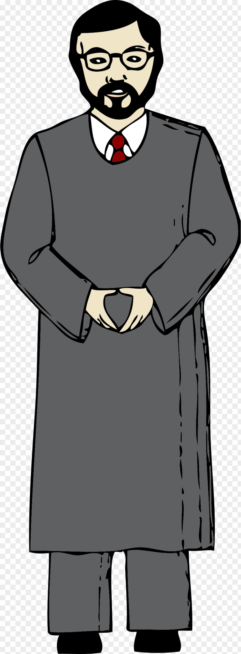 OLD MAN Lance Ito Judge Lawyer Clip Art PNG