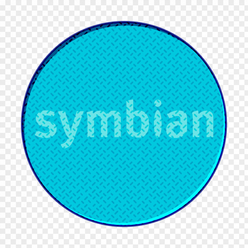 Oval Electric Blue Symbian Icon PNG