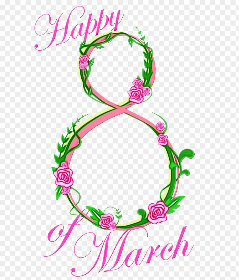 Pink Font Plant Hair Accessory PNG