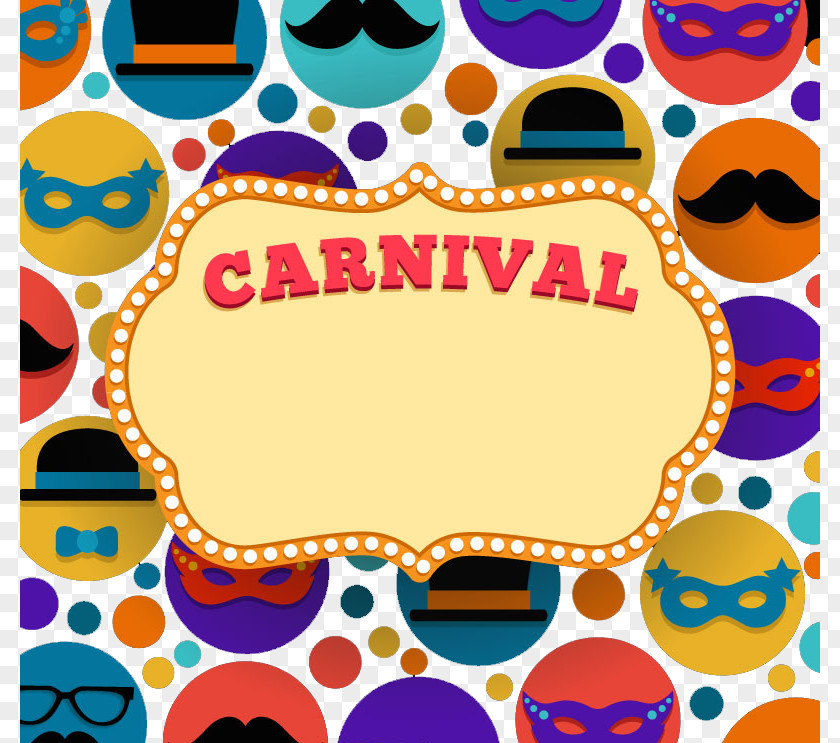 Carnival Text Background Mask Clip Art PNG