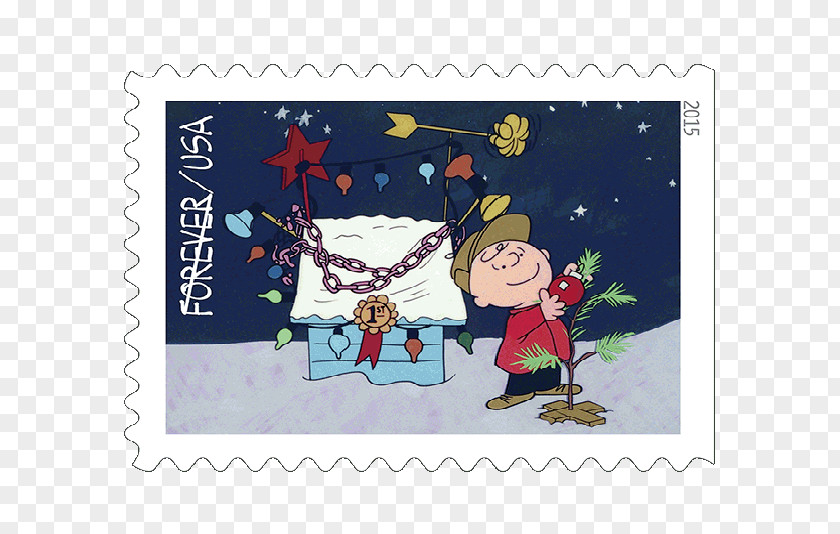 Christmas Charlie Brown Pig-Pen Snoopy Postage Stamps Television Special PNG