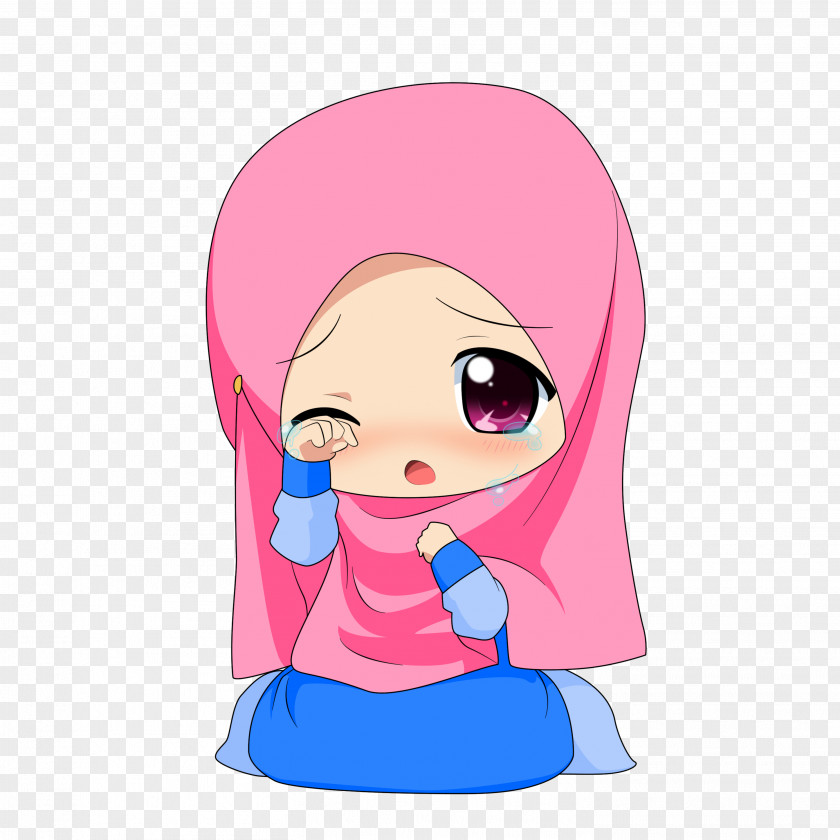 Cute Islam Muslim Drawing PNG