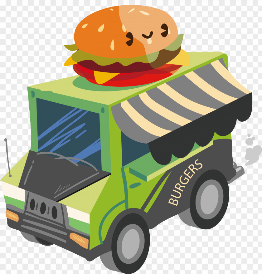 Green Burger Diner Hamburger Illustration PNG