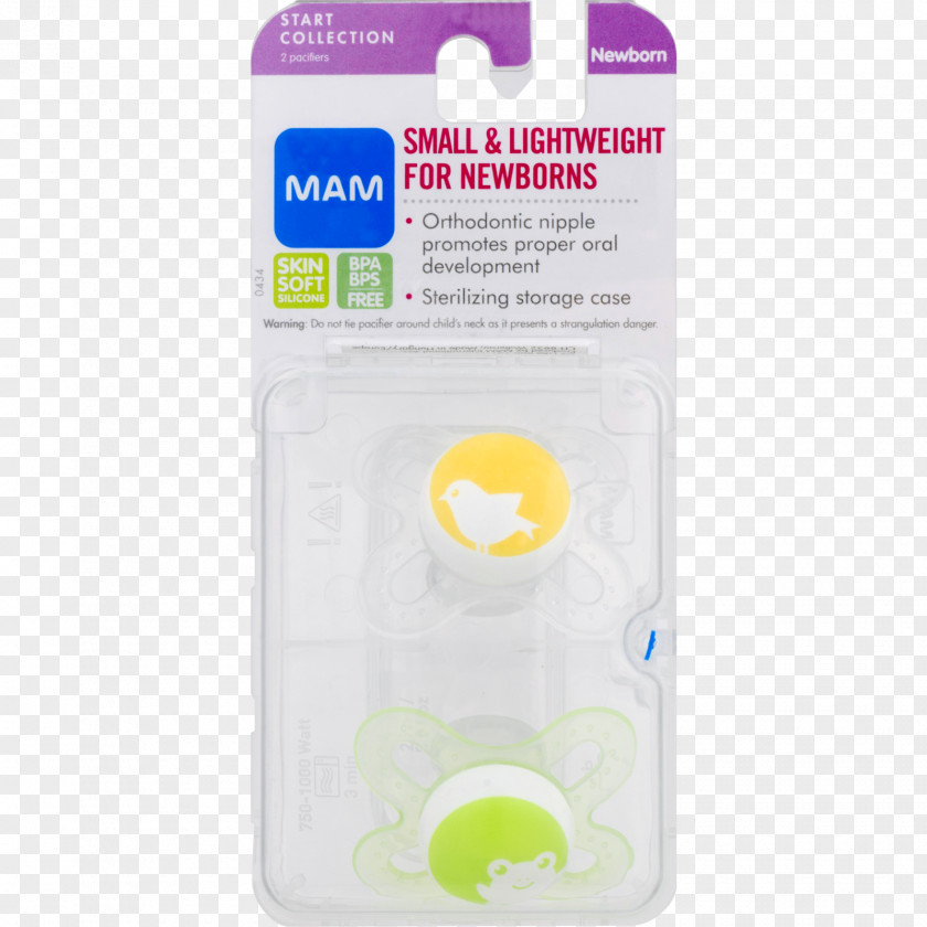 Mamãe MAM Newborn Start Orthodontic Pacifier Unisex 0+ Months 2-Count Product Yellow Mother PNG