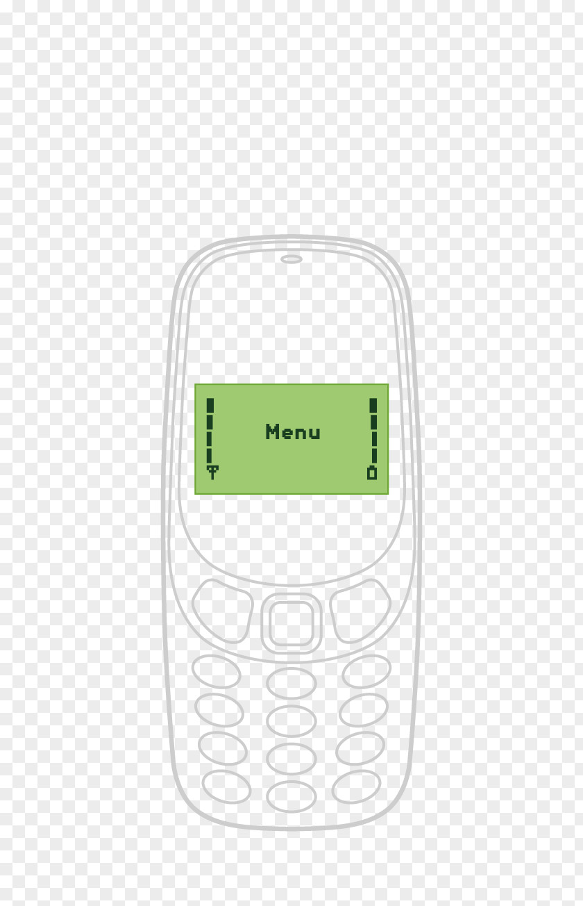 Nokia 3310 Feature Phone Text Messaging PNG