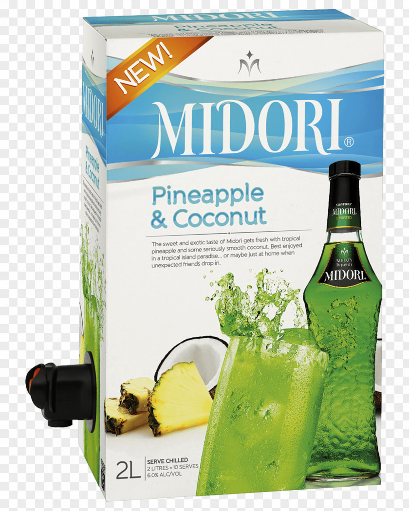 Pineapple Coconut Liqueur Glass Bottle Liquid PNG