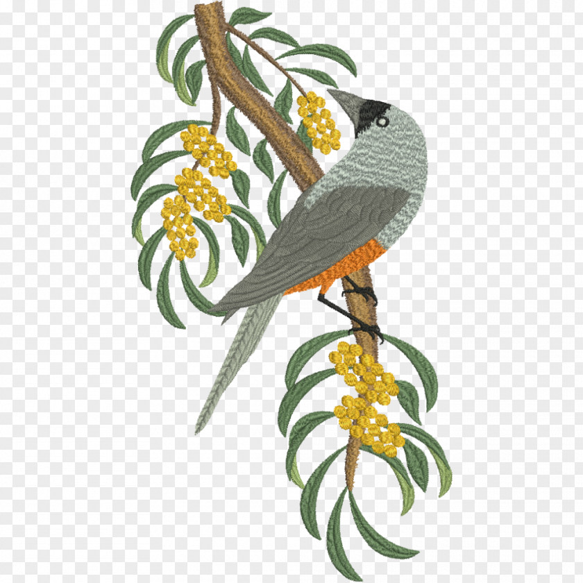Bird Parrot Machine Embroidery PNG