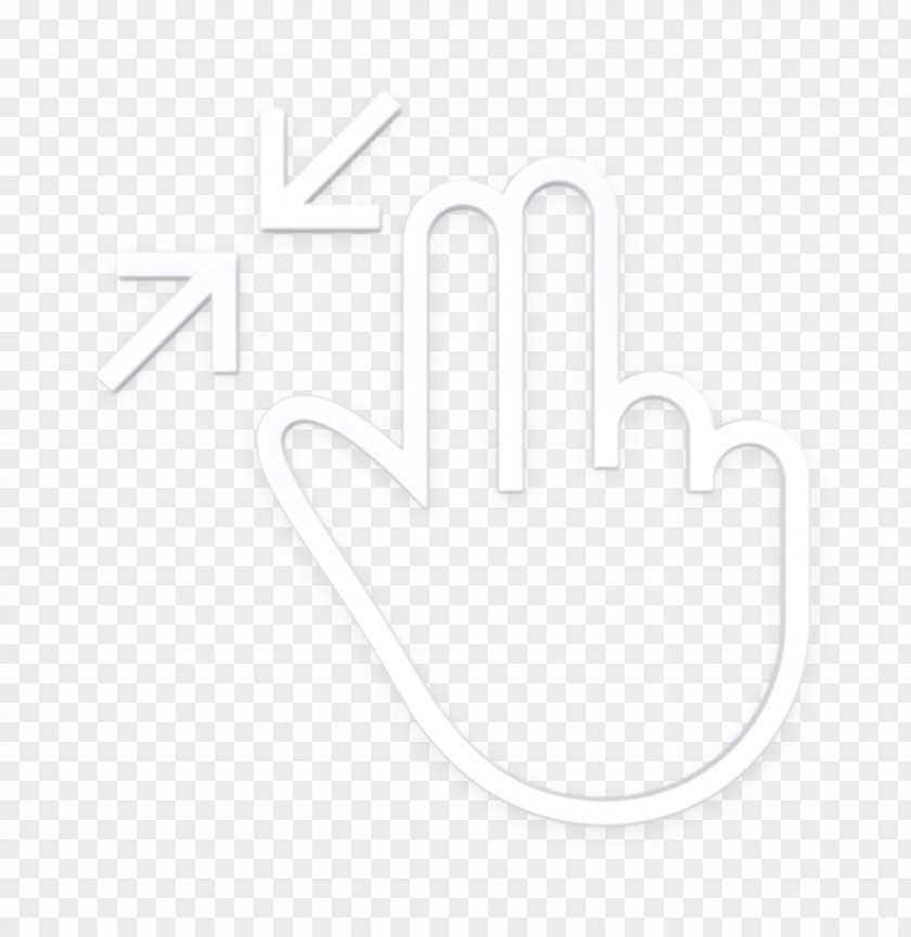 Blackandwhite Gesture Fingers Icon Hand PNG