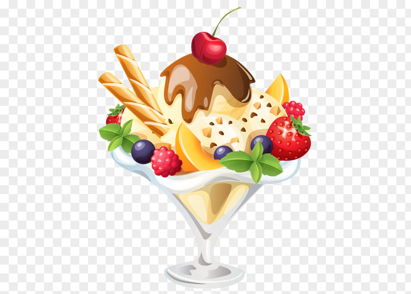 Ice Cream Party Sundae Cones Banana Split Chocolate PNG