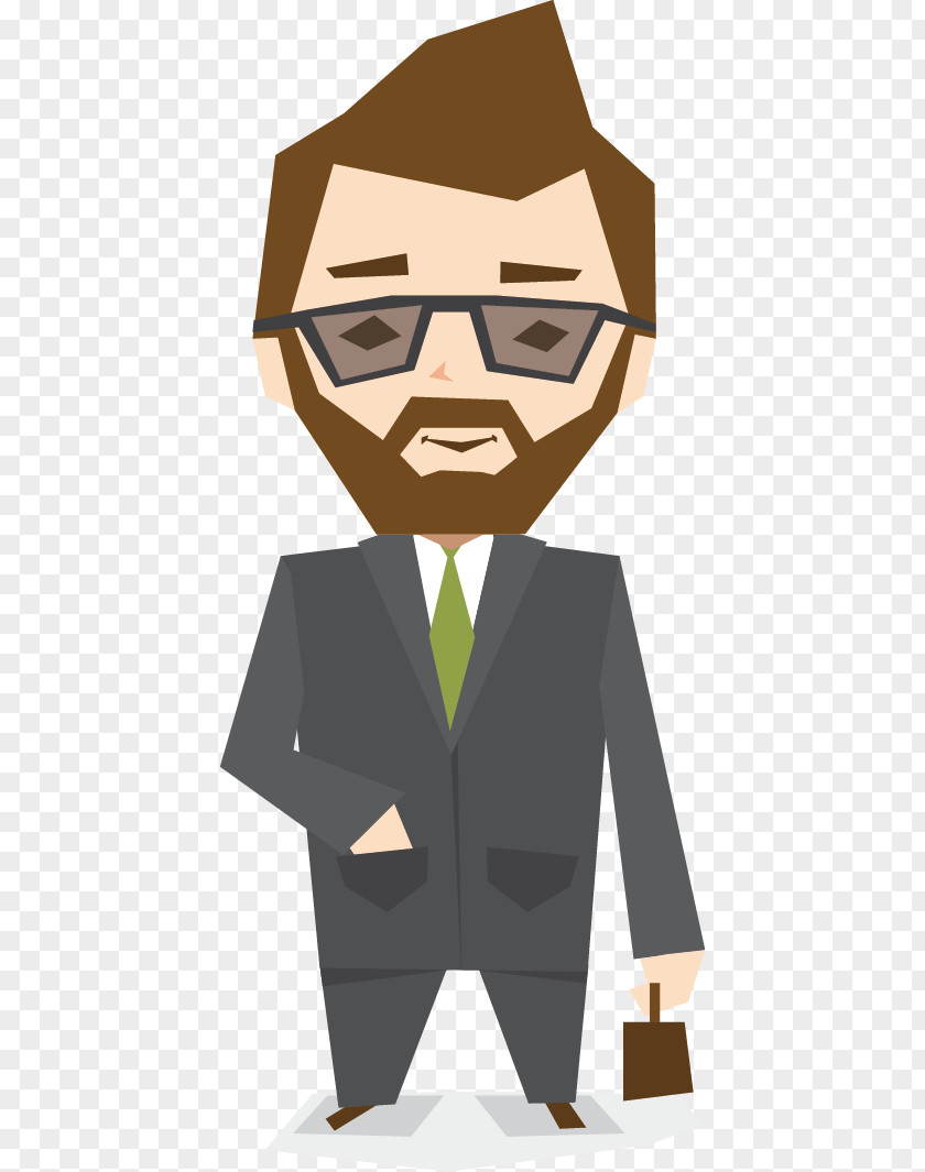 Successful Businessman Cartoon Stock Illustration PNG