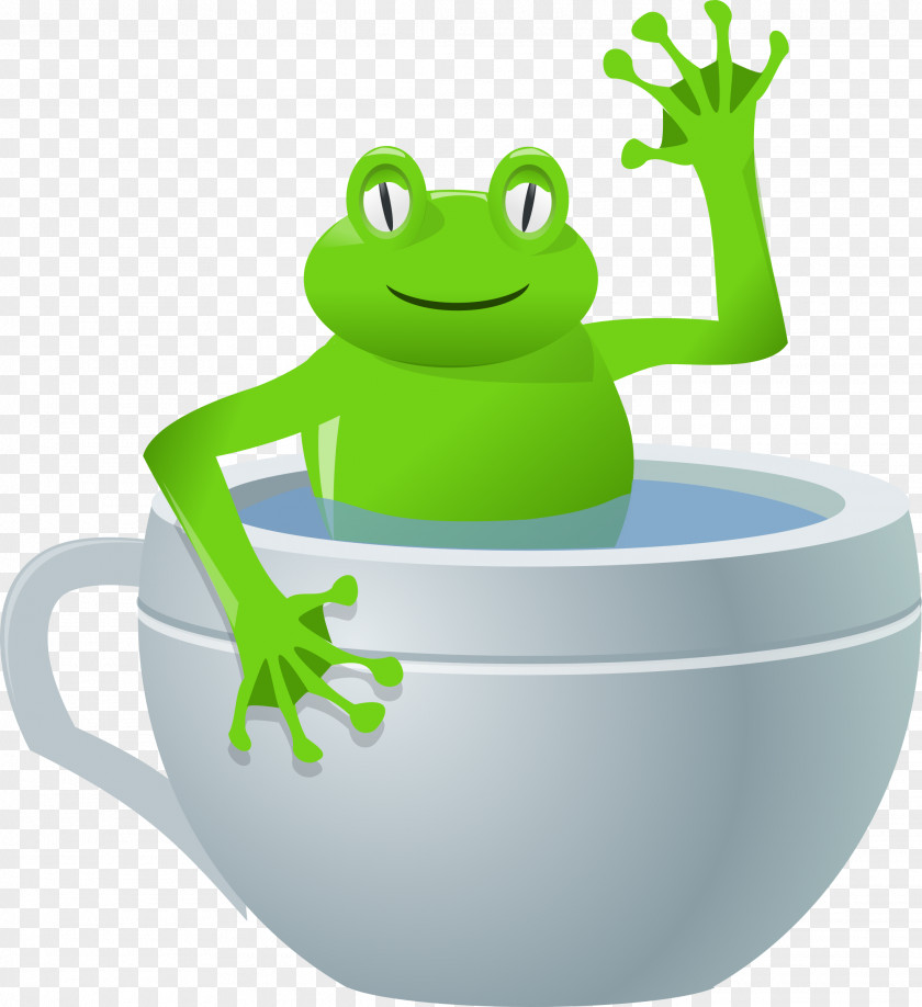 Frog Teacup Clip Art PNG