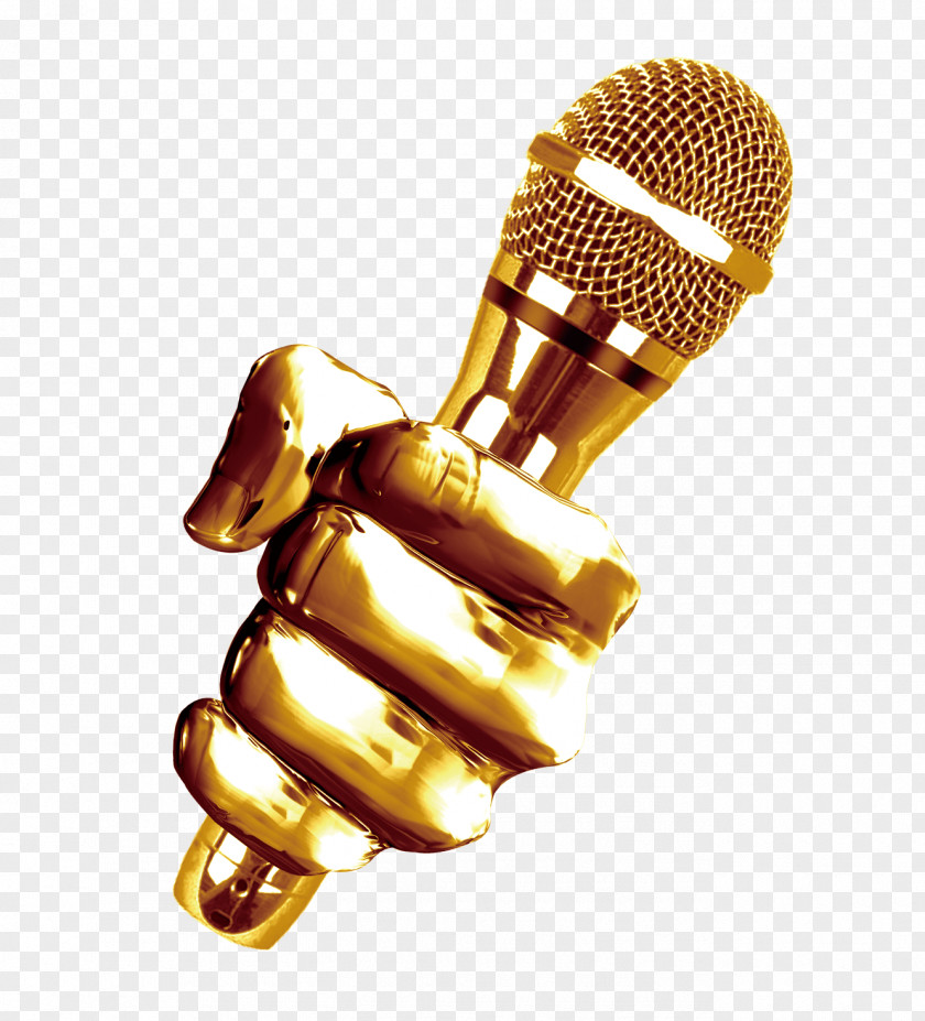 Sing! Karaoke Microphone Smule PNG Smule, Golden Microphone, gold-colored microphone illustration clipart PNG