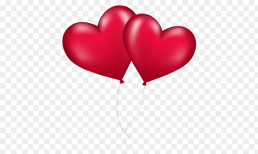 Vday Party Balloon Heart Clip Art PNG