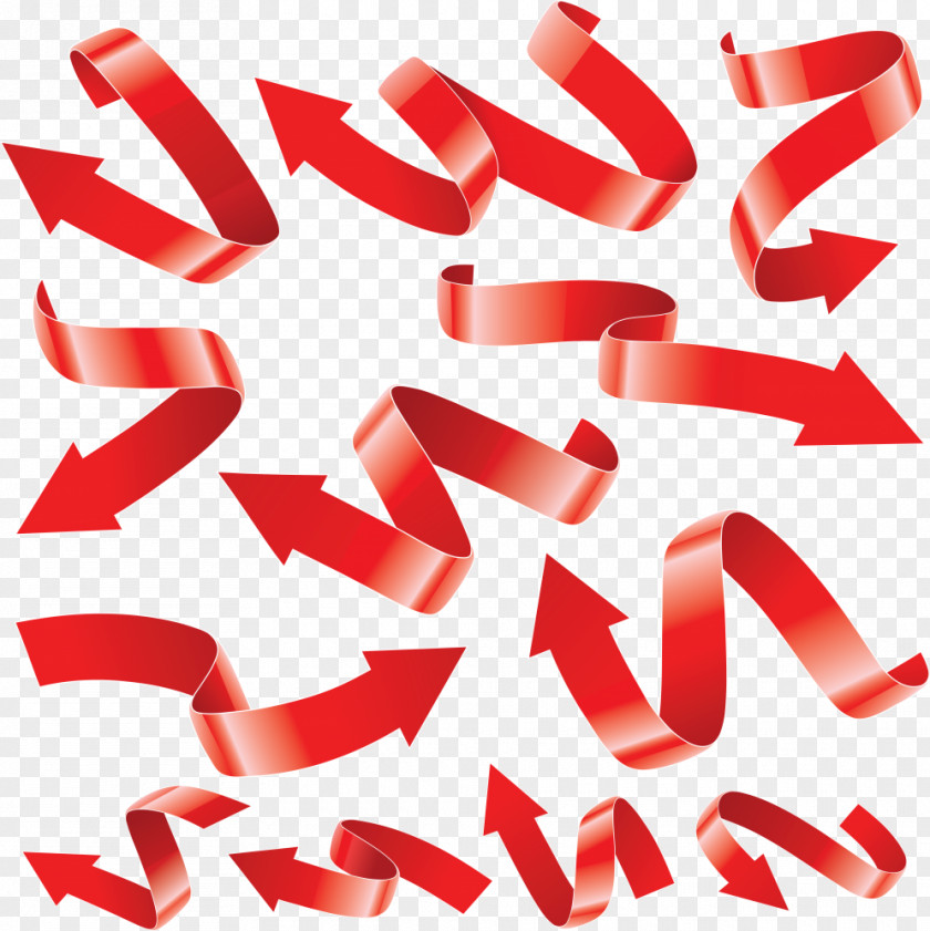 Arrow Red Ribbon PNG