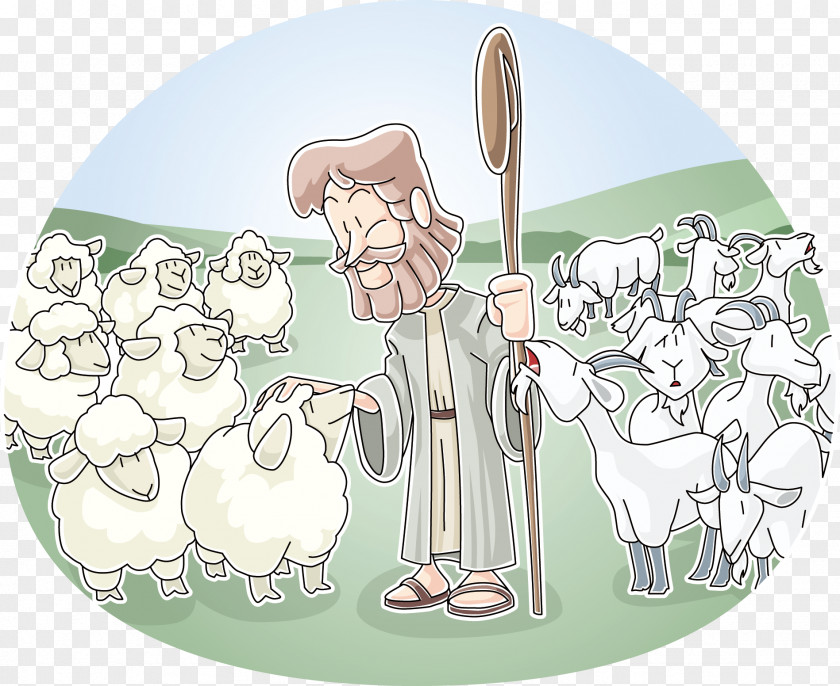 Cartoon Sheep Old Man Flock PNG