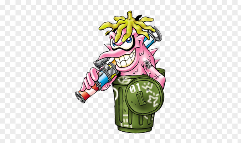 Cartoon Trash Monster Digimon Waste Container Wikia PNG