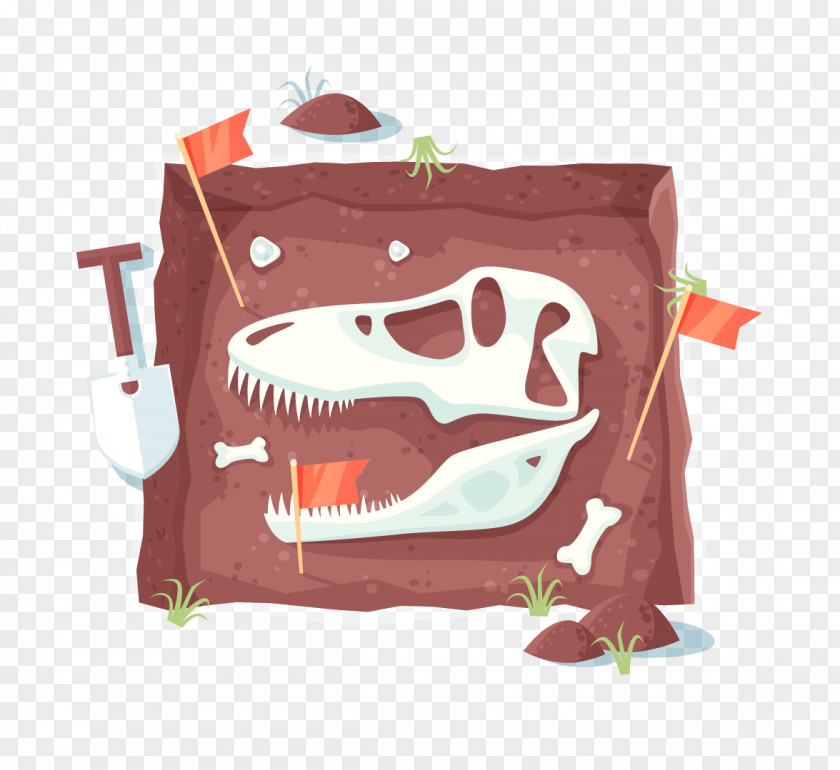 Dinosaur Fossil Archaeology Royalty-free Excavation Illustration PNG