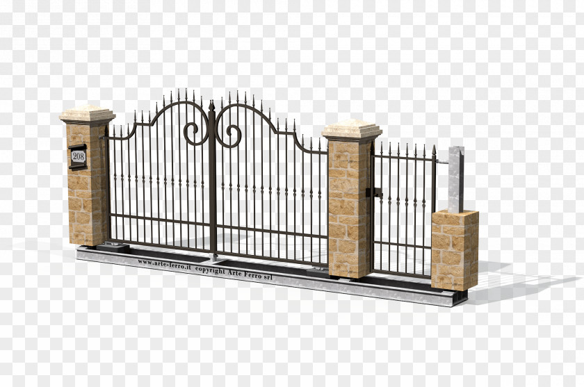 Iron Wrought Gate House Lock PNG