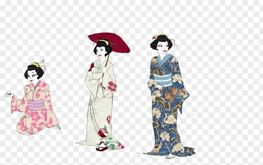 Geisha Clothing Costume Design Fashion PNG