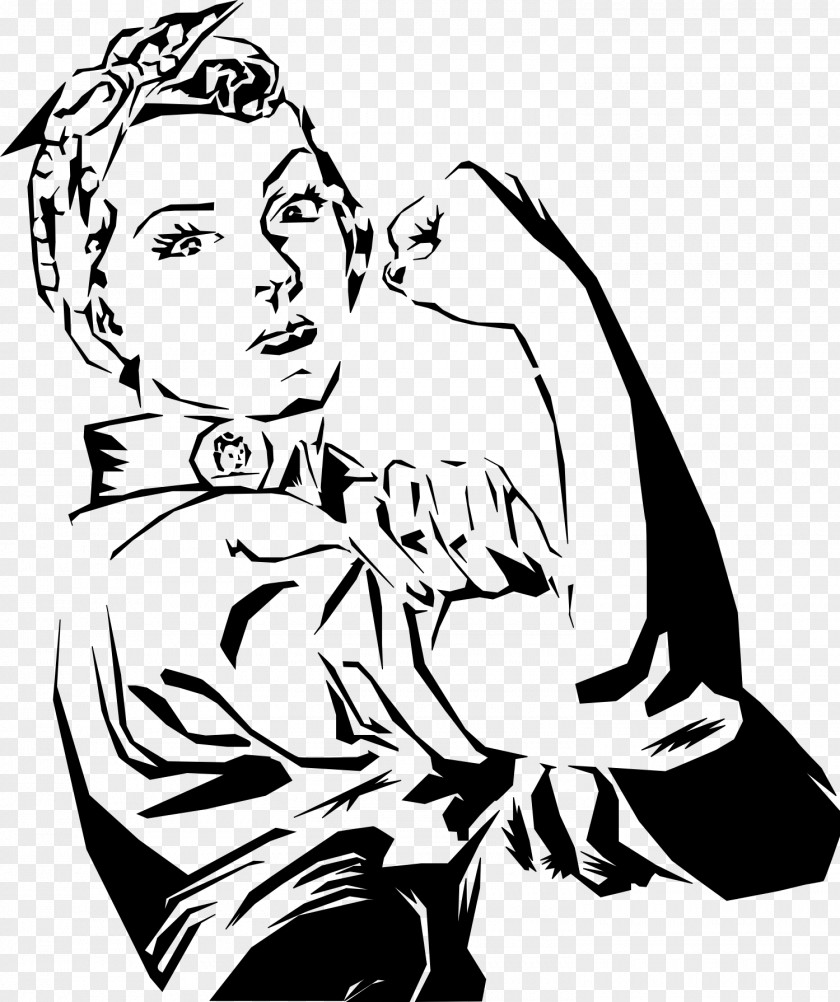 Long Exposure Rosie The Riveter We Can Do It! Drawing Coloring Book Clip Art PNG