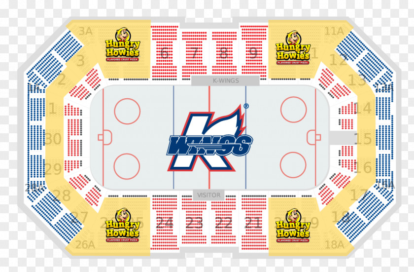 Road Card Wings Event Center Kalamazoo Seating Assignment Sports Venue Stadium PNG