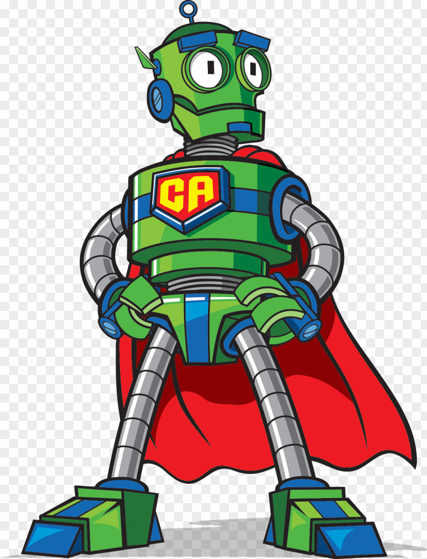 Tech Robot Character Cartoon Clip Art PNG