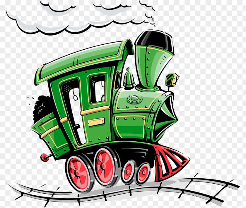 Power Train Rail Transport Locomotive Illustration PNG