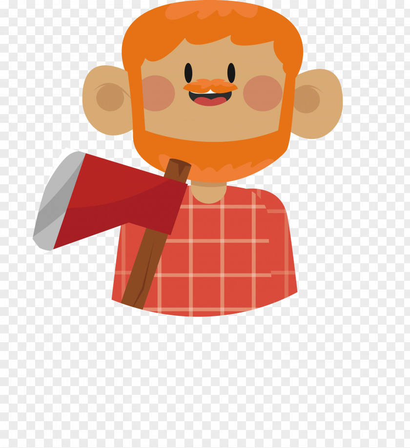 Bearded Woodcutter Clip Art PNG