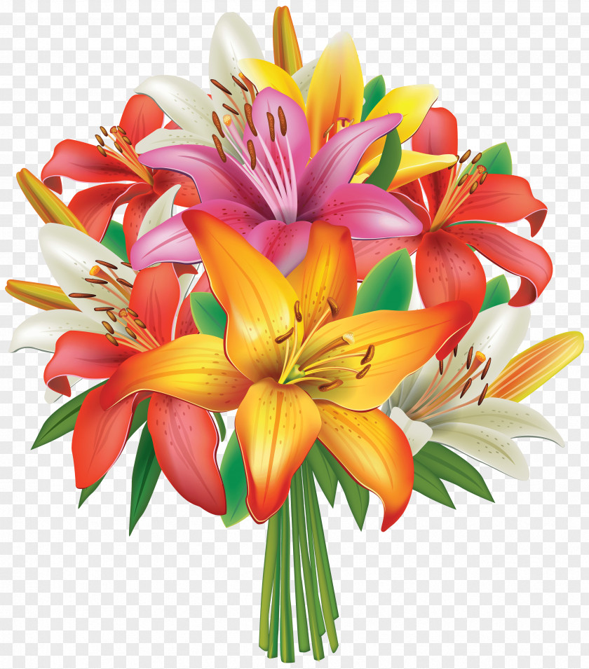 Gold Pot Flower Bouquet Clip Art PNG